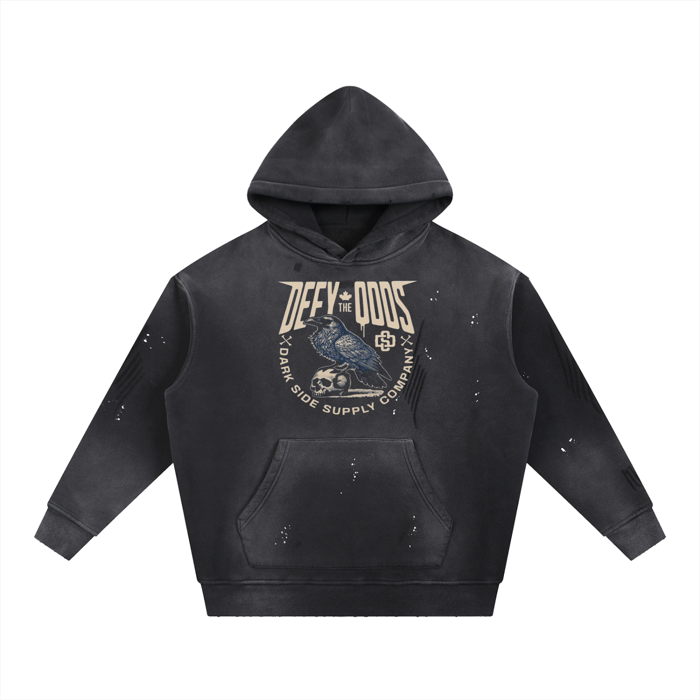 Beat the Odds Crow & Skull Hoodie – DripFit Clothing