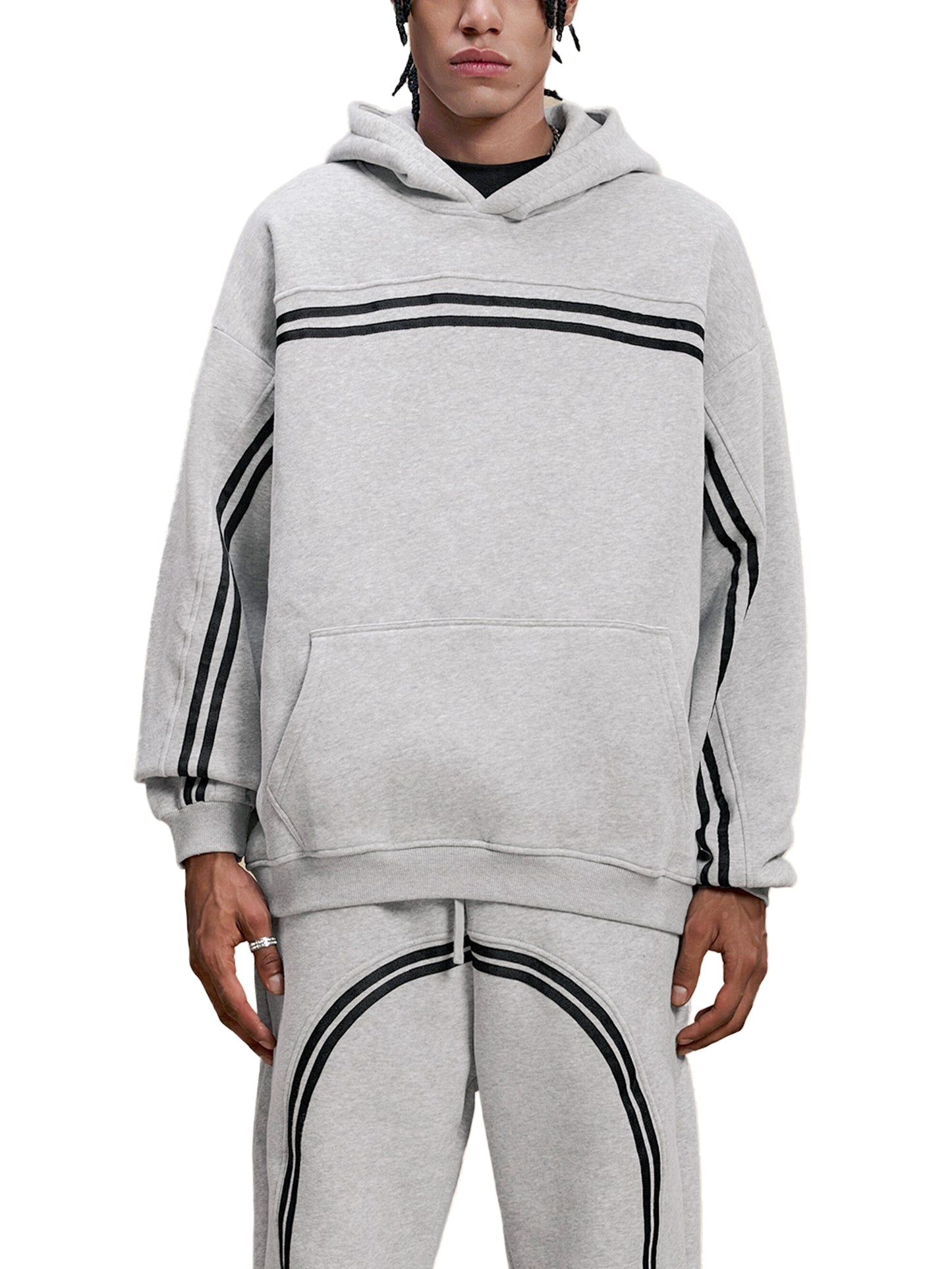 Striped hoodie streetwear-Dripfits apparel